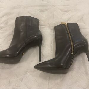 Michael Kors Black Leather Heeled Boots